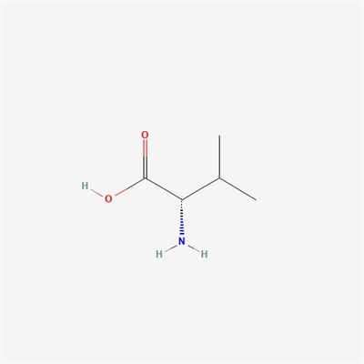 L-Valine,fermentation (glutamate bacillus genetically engineered bacteria, anaerobic fermentation;55h, 7.0%-8.0%; total heteroacid 0.5%-0.55%,30～31℃,43%-45%) ,75%