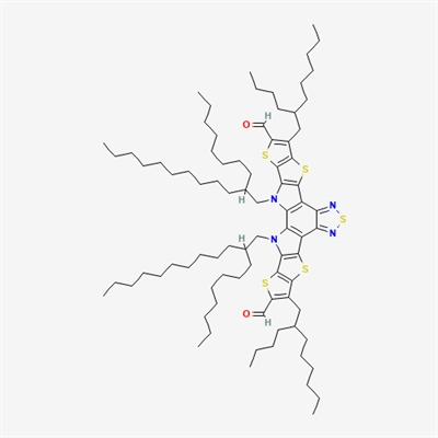 3,9-Bis(2-butyloctyl)-12,13-bis(2-octyldodecyl)-12,13-dihydro-[1,2,5]thiadiazolo[3,4-e]thieno[2'',3'':4',5']thieno[2',3':4,5]pyrrolo[3,2-g]thieno[2',3':4,5]thieno[3,2-b]indole-2,10-dicarbaldehyde
